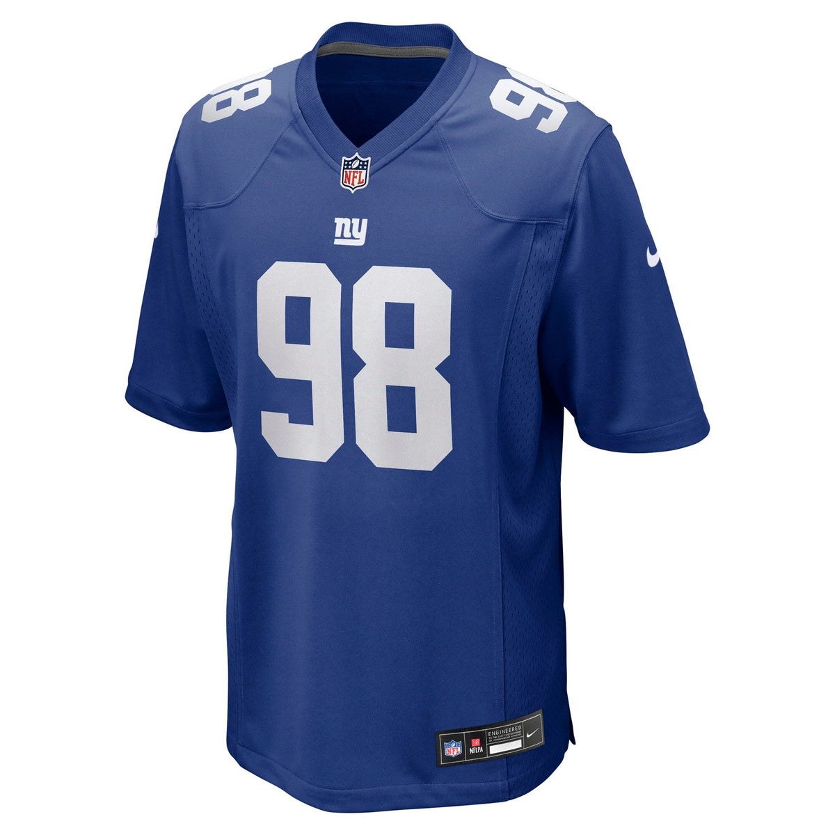 New York Giants D.J. Reader Royal Game Football Jersey