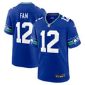 Seattle Seahawks 12s Royal Throwback Player Game Football Jersey