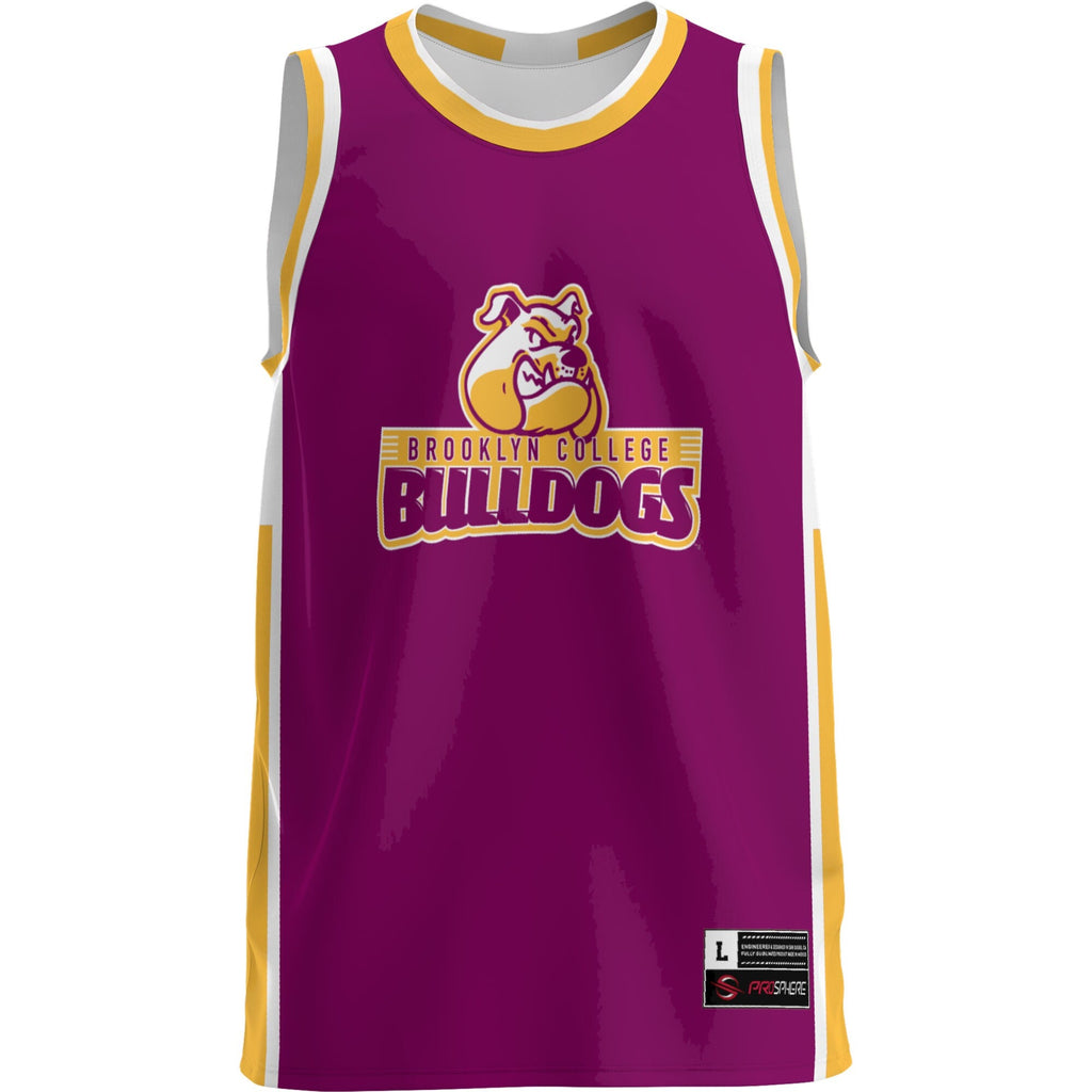 Maroon Brooklyn College Bulldogs Lightweight Basketball Jersey