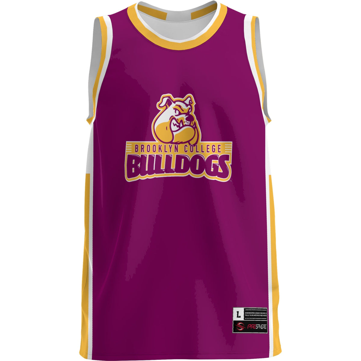Maroon Brooklyn College Bulldogs Lightweight Basketball Jersey