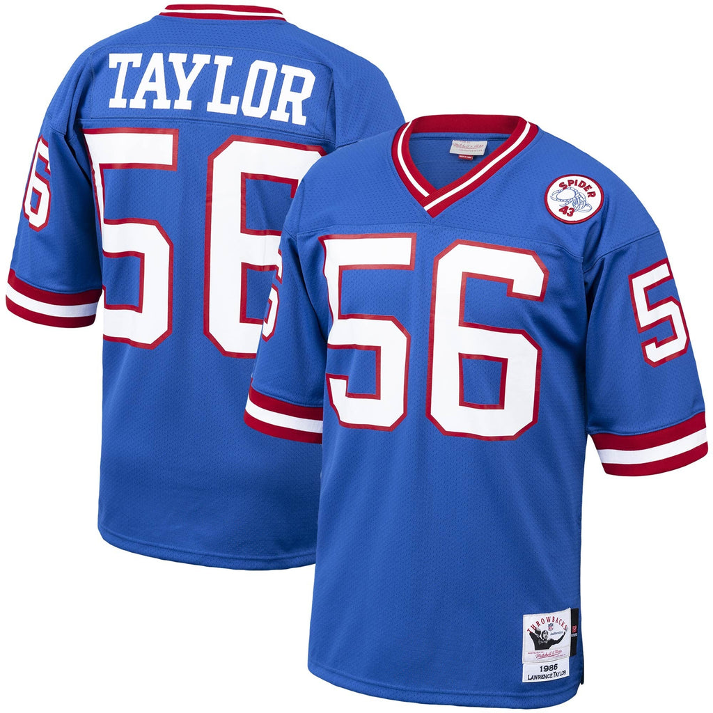 New York Giants 1986 Lawrence Taylor Royal Throwback Retired Player Football Jersey