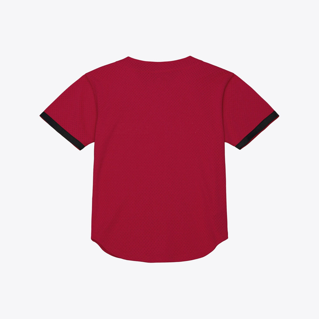 Cardinal Arkansas Razorbacks Mesh Button-Up Batting Practice Baseball Jersey