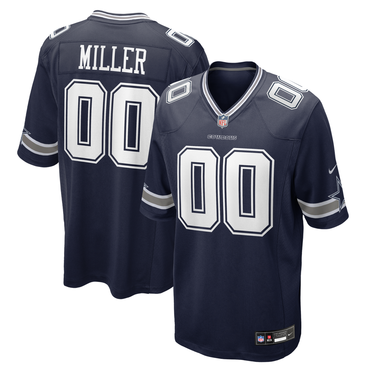 Dallas Cowboys Von Miller Navy Game Football Jersey