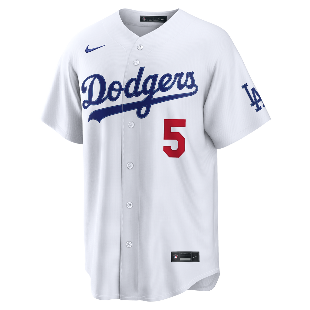 Los Angeles Dodgers Freddie Freeman White Home Stadium Baseball Jersey