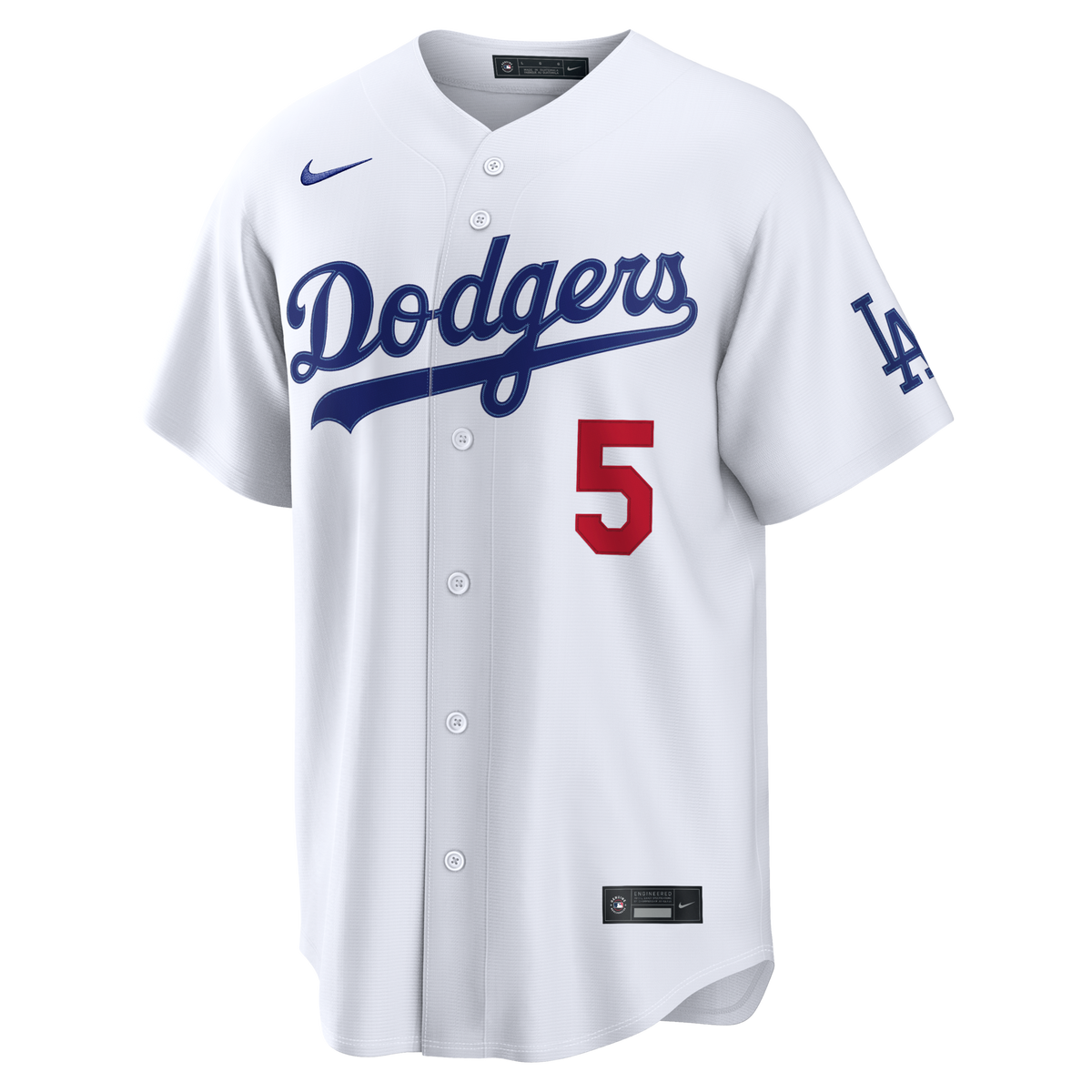 Los Angeles Dodgers Freddie Freeman White Home Stadium Baseball Jersey