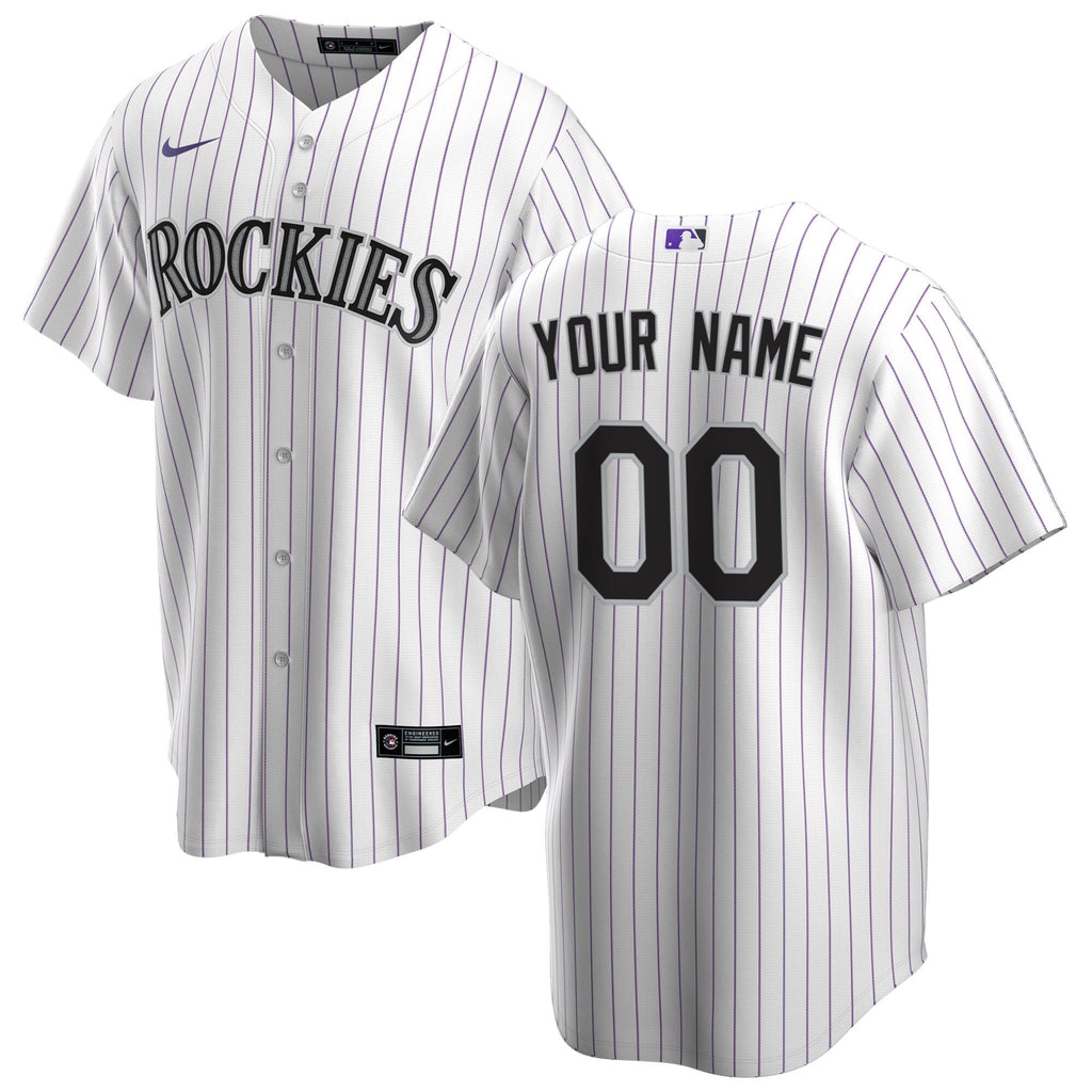 Colorado Rockies White Home Replica Custom Baseball Jersey