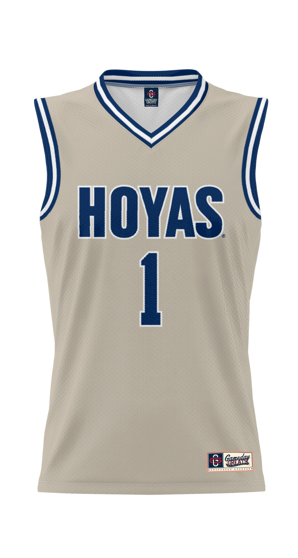 #1 Georgetown Hoyas Lightweight Basketball Jersey - Gray