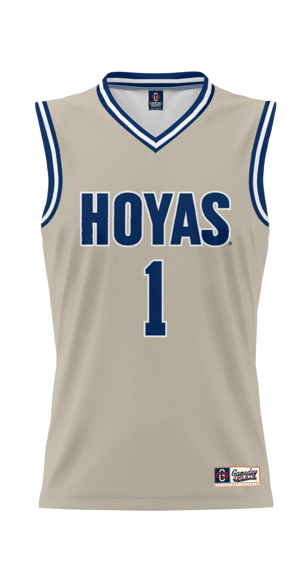 #1 Georgetown Hoyas Lightweight Basketball Jersey - Gray