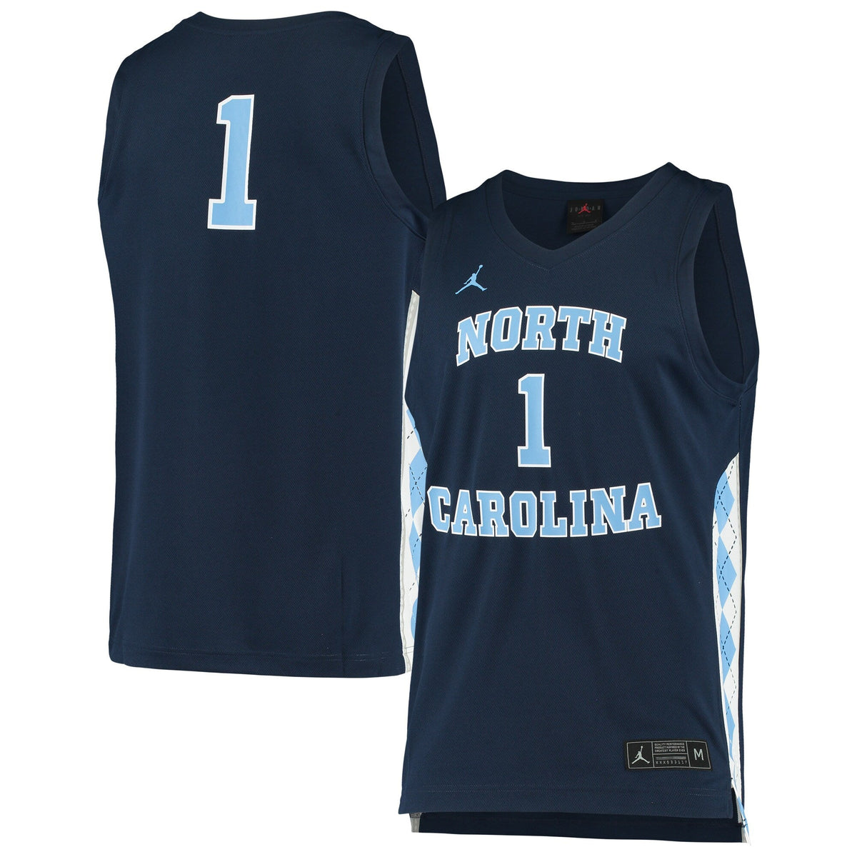 #1 Navy North Carolina Tar Heels Replica Basketball Jersey