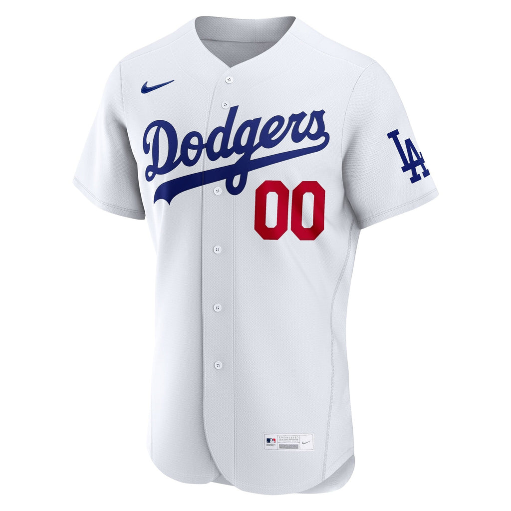 Los Angeles Dodgers White Home Custom Baseball Jersey
