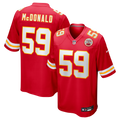 Kansas City Chiefs Cooper McDonald Red Team Game Football Jersey