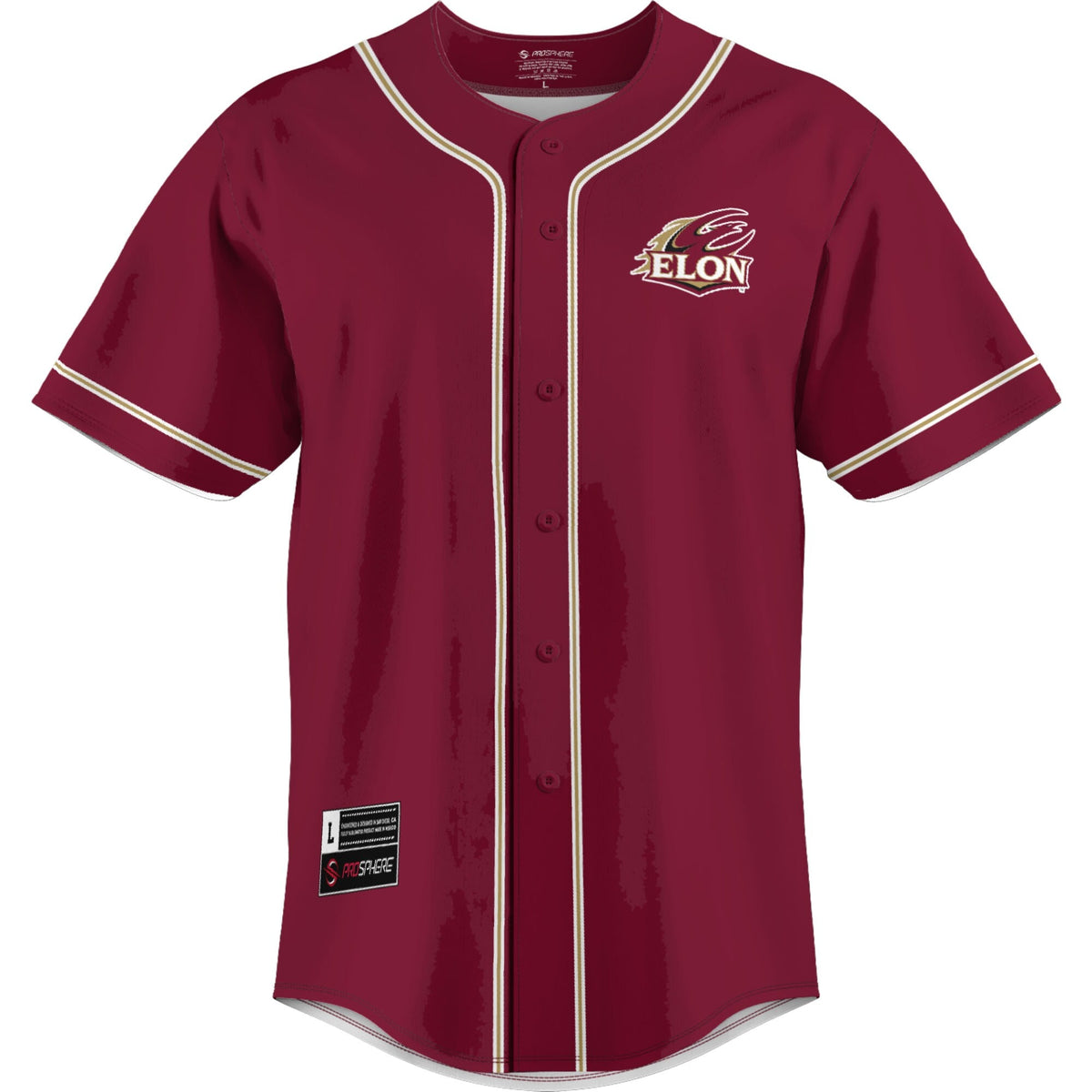 Elon Phoenix Lightweight Baseball Jersey - Maroon