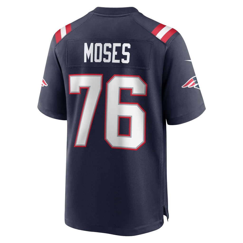 New England Patriots Morgan Moses Navy Team Game Football Jersey