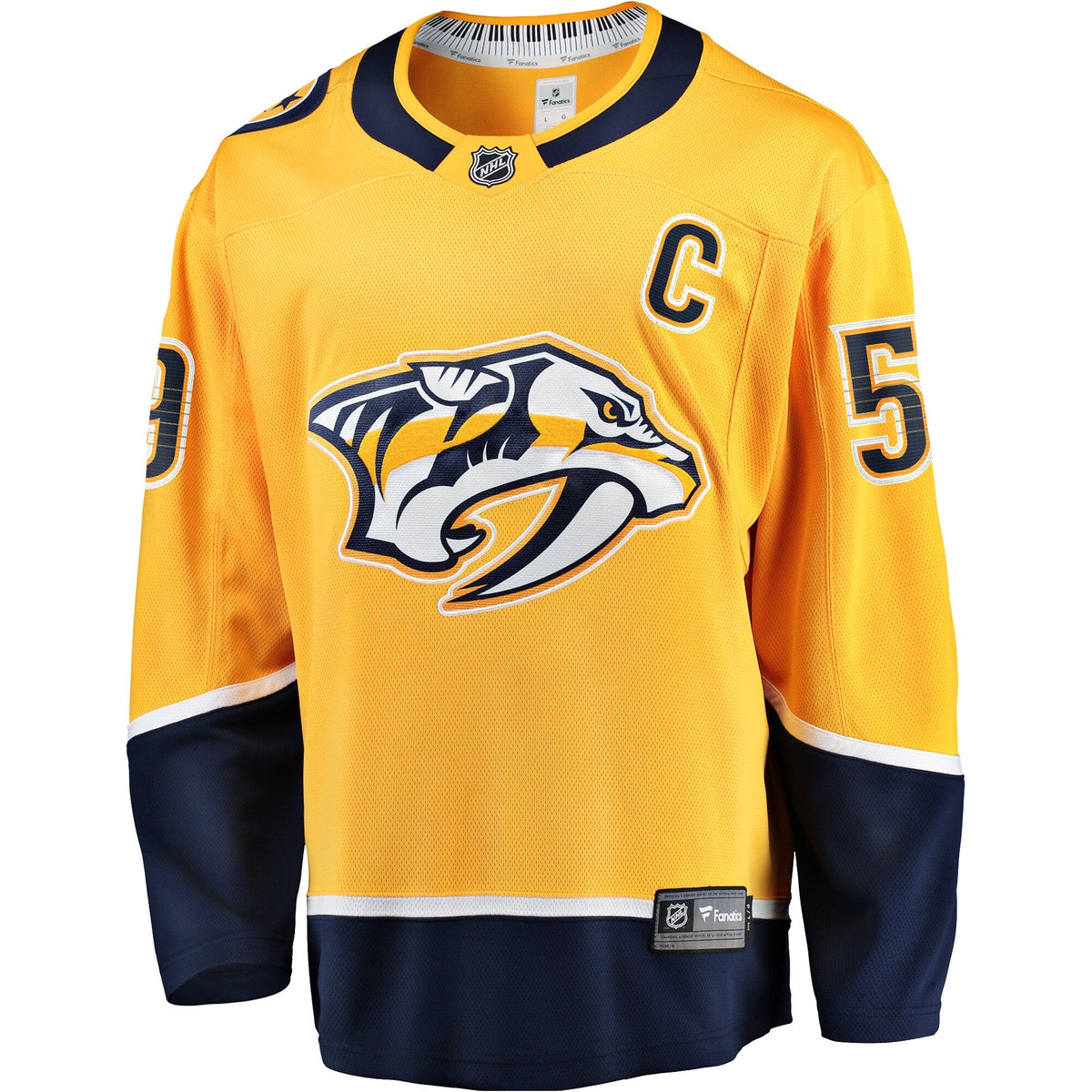 Nashville Predators Roman Josi Gold Home Breakaway Hockey Jersey