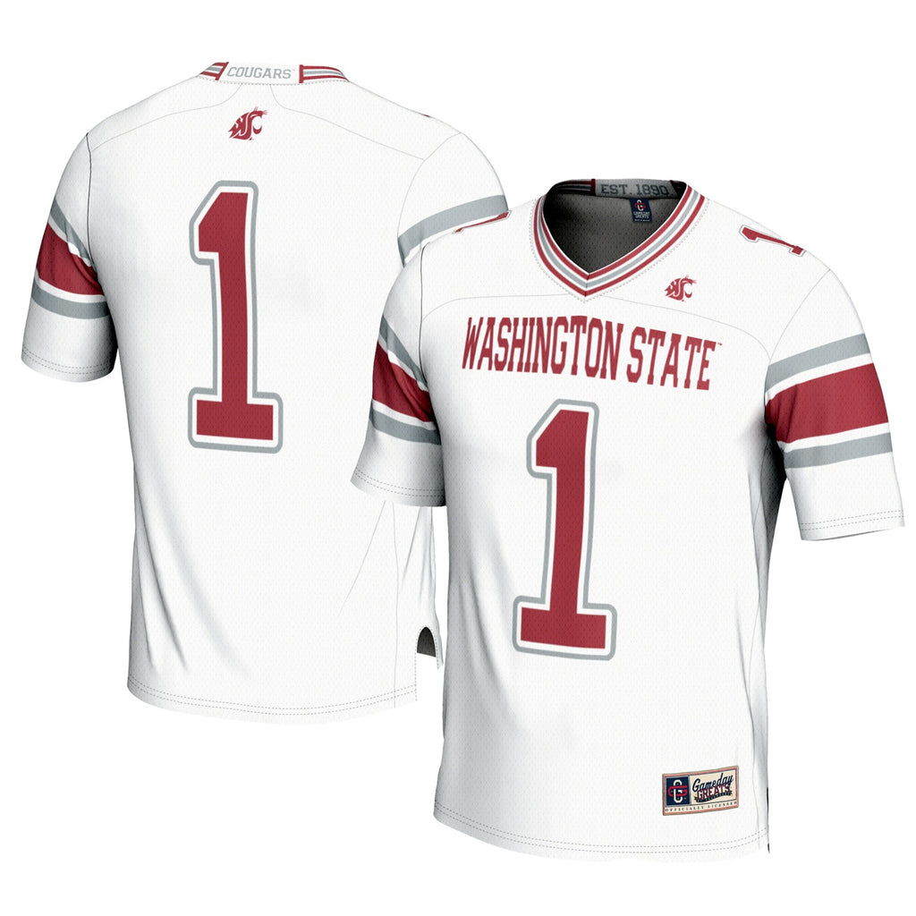 #1 Washington State Cougars Football Jersey - White