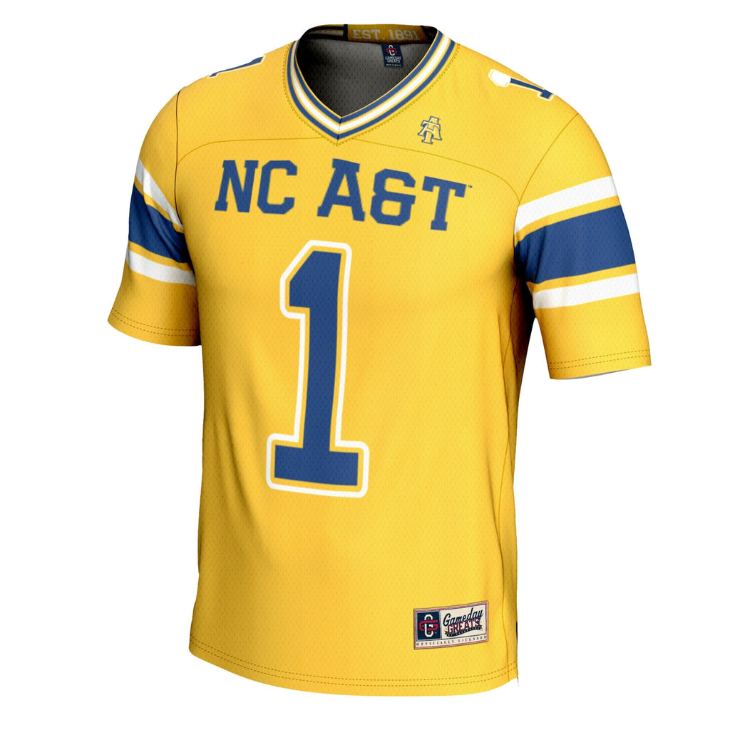 #1 North Carolina A&T Aggies Football Jersey - Gold