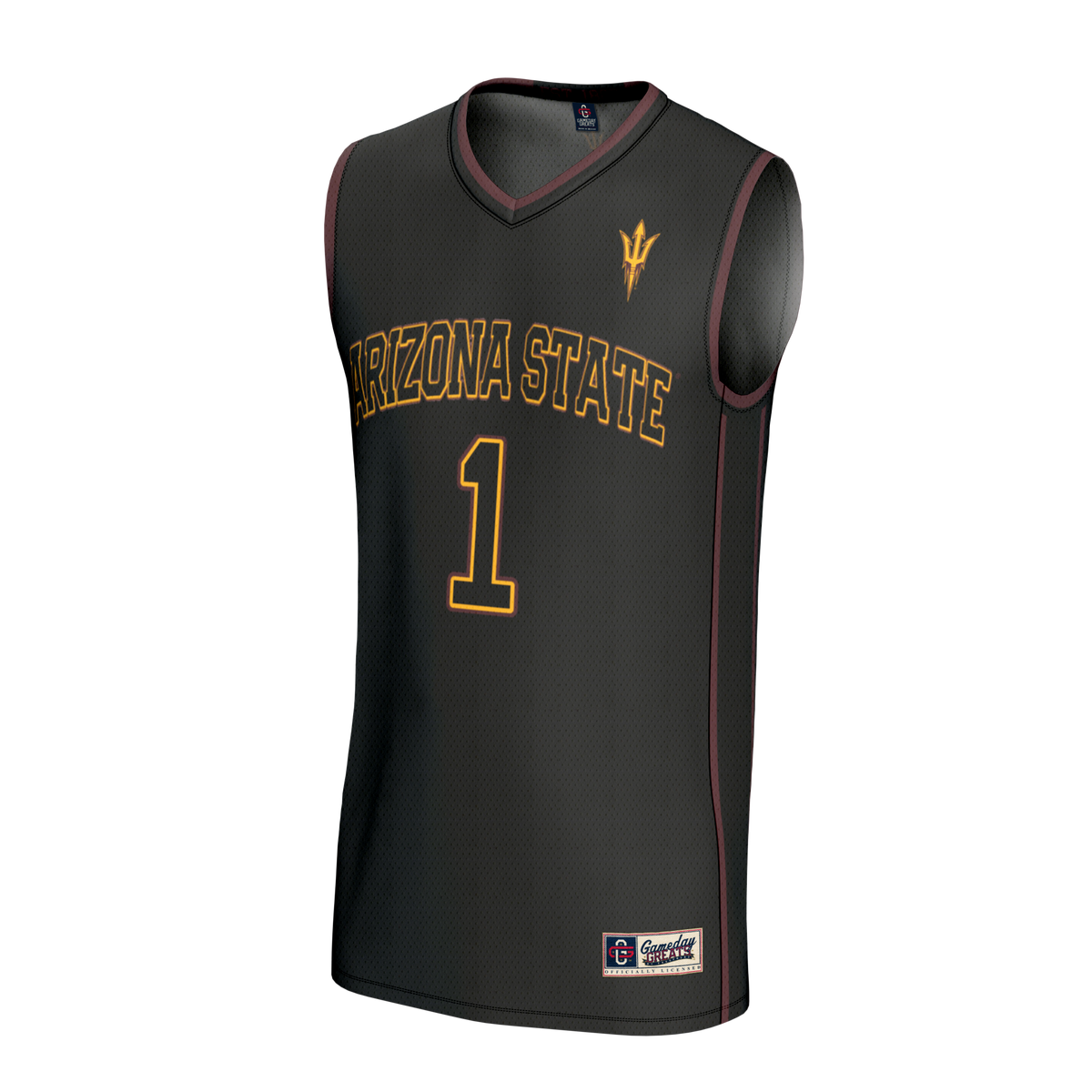 Black #1 Arizona State Sun Devils Lightweight Collegiate Basketball Fashion Jersey