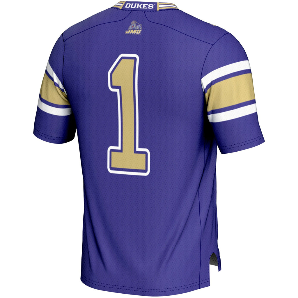 #1 James Madison Dukes Endzone Football Jersey - Purple