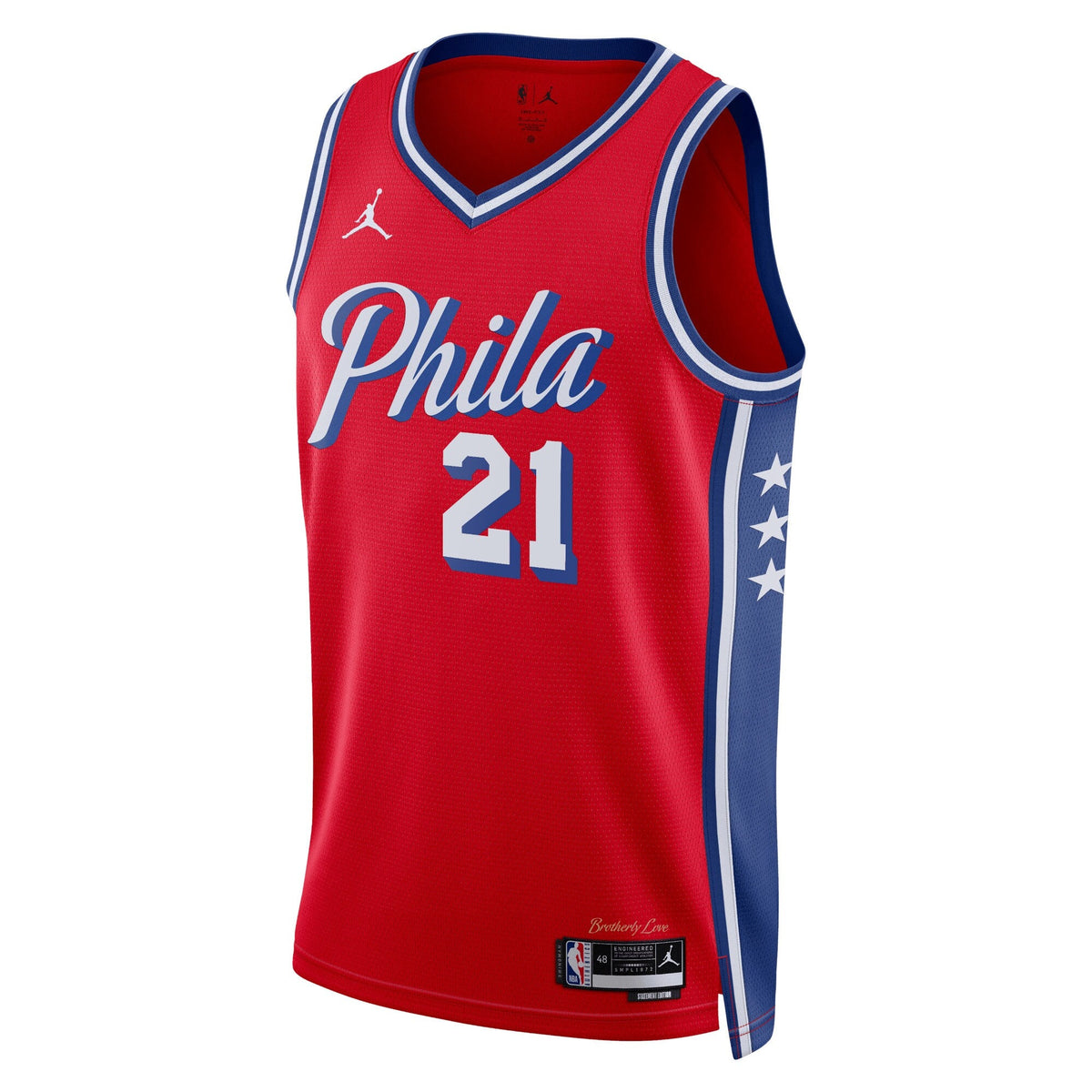 Philadelphia 76ers Statement Edition Swingman Jersey - Red - Joel Embiid