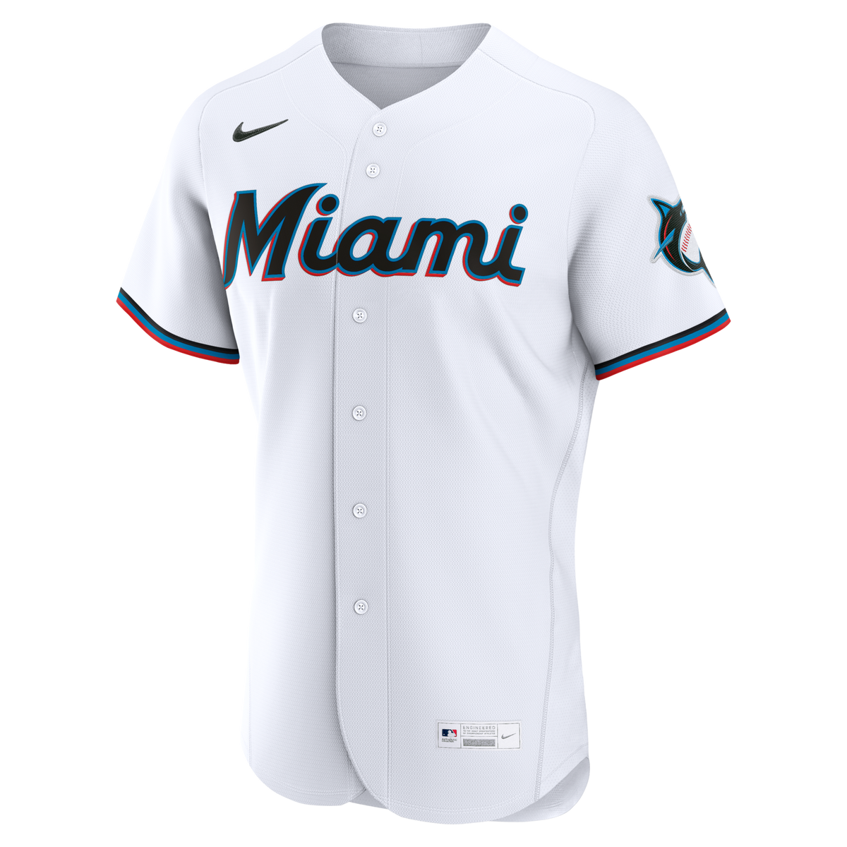 Miami Marlins White Home Custom Baseball Jersey