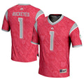 #1 Scarlet Ohio State Buckeyes Highlight Print Football Fashion Jersey