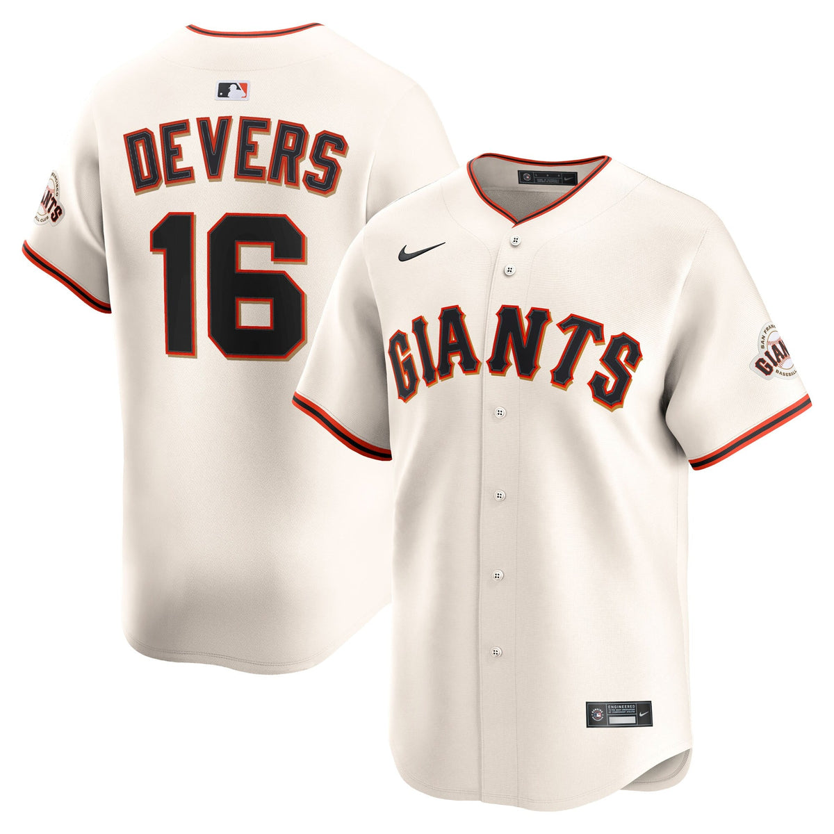 San Francisco Giants Rafael Devers Cream Home Limited Player Baseball Jersey