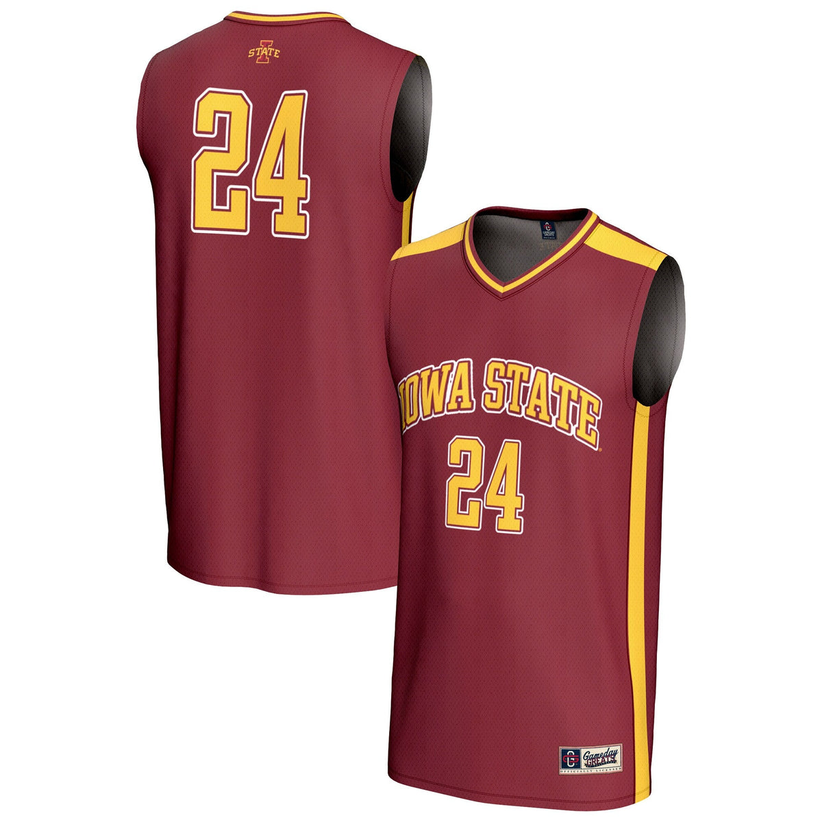 #24 Iowa State Cyclones Lightweight Collegiate Basketball Fashion Jersey - Cardinal