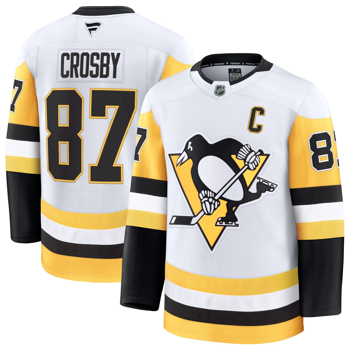 Pittsburgh Penguins Sidney Crosby White Away Premium Jersey