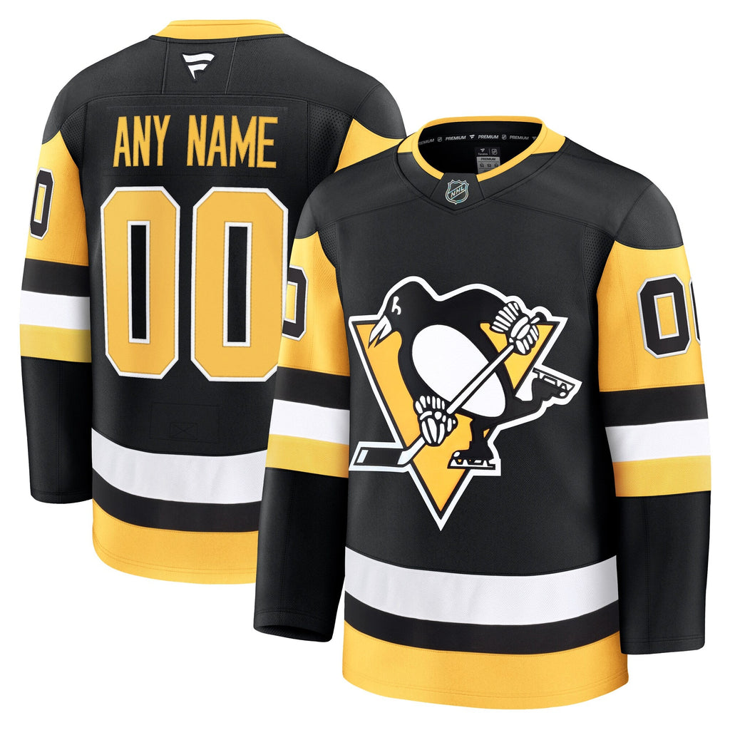 Pittsburgh Penguins Black Home Premium Custom Jersey