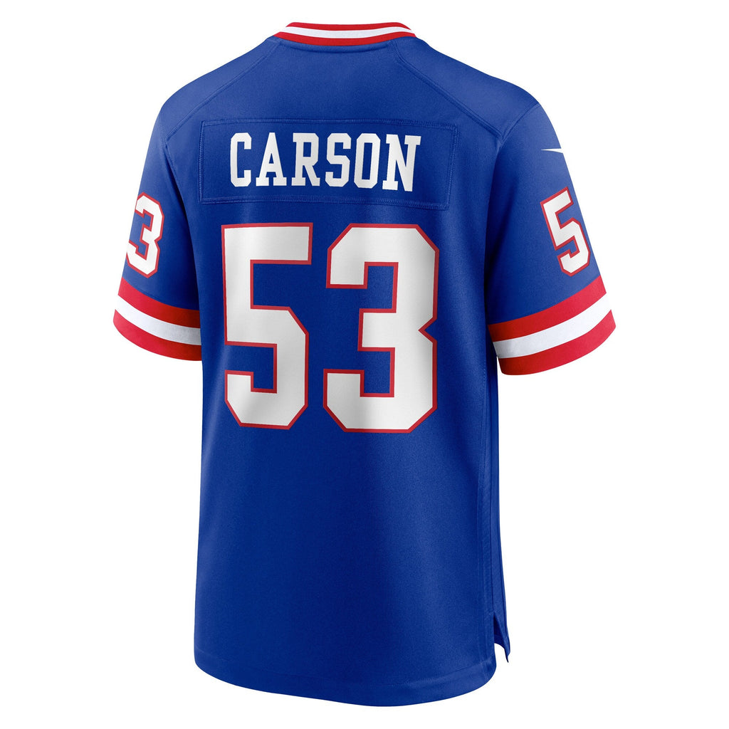 New York Giants Harry Carson Royal Retired Player Alternate Game Football Jersey