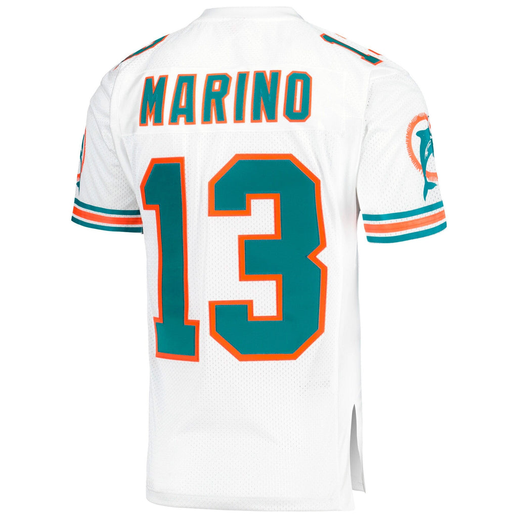 Miami Dolphins 1995 Dan Marino White Throwback Retired Player Pocket Football Jersey