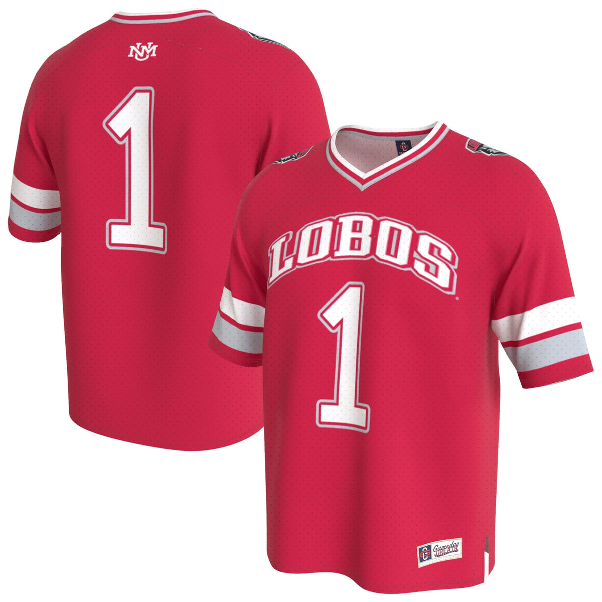 New Mexico Lobos Lightweight Collegiate Football Fashion Jersey - Cherry