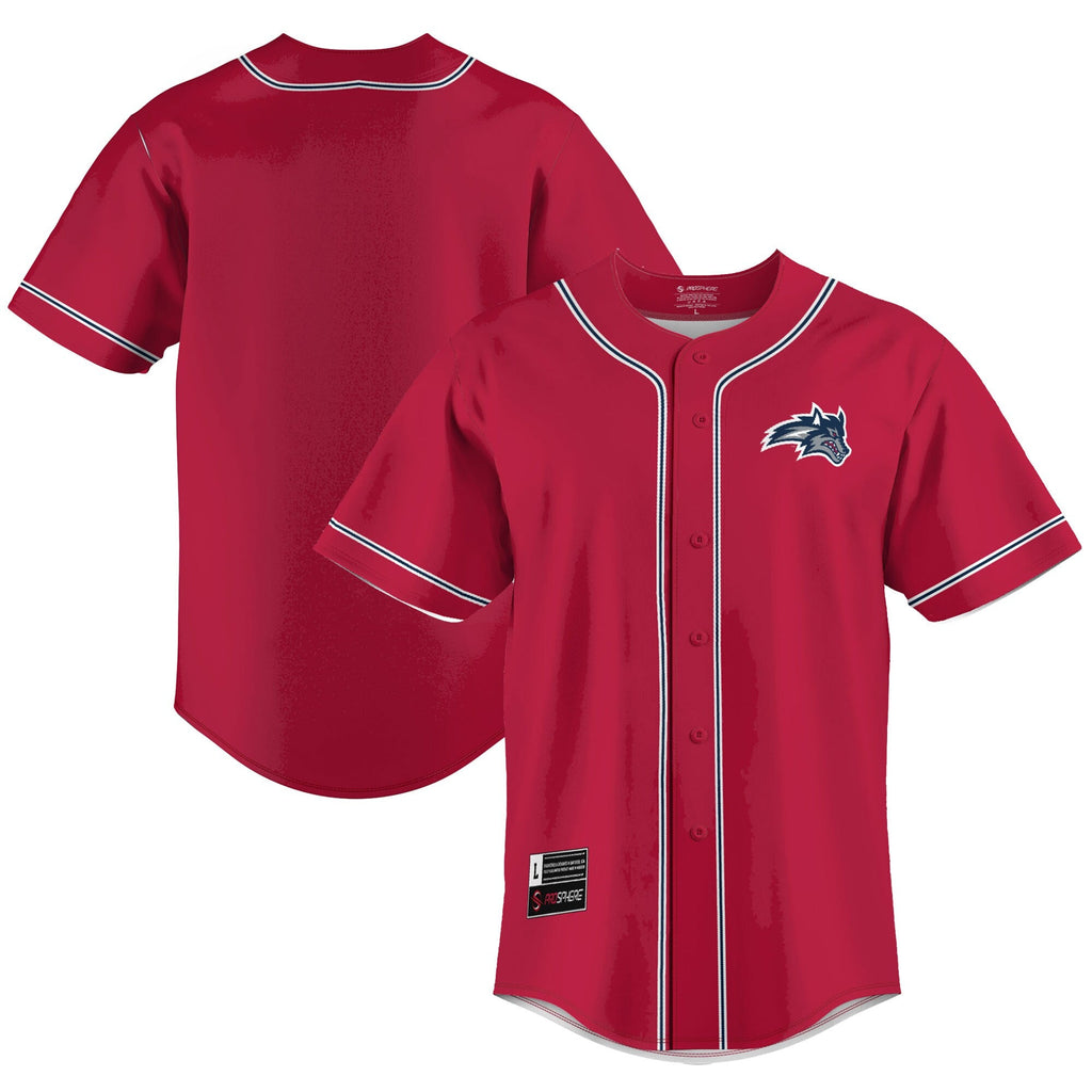 Stony Brook Seawolves Lightweight Baseball Jersey - Red