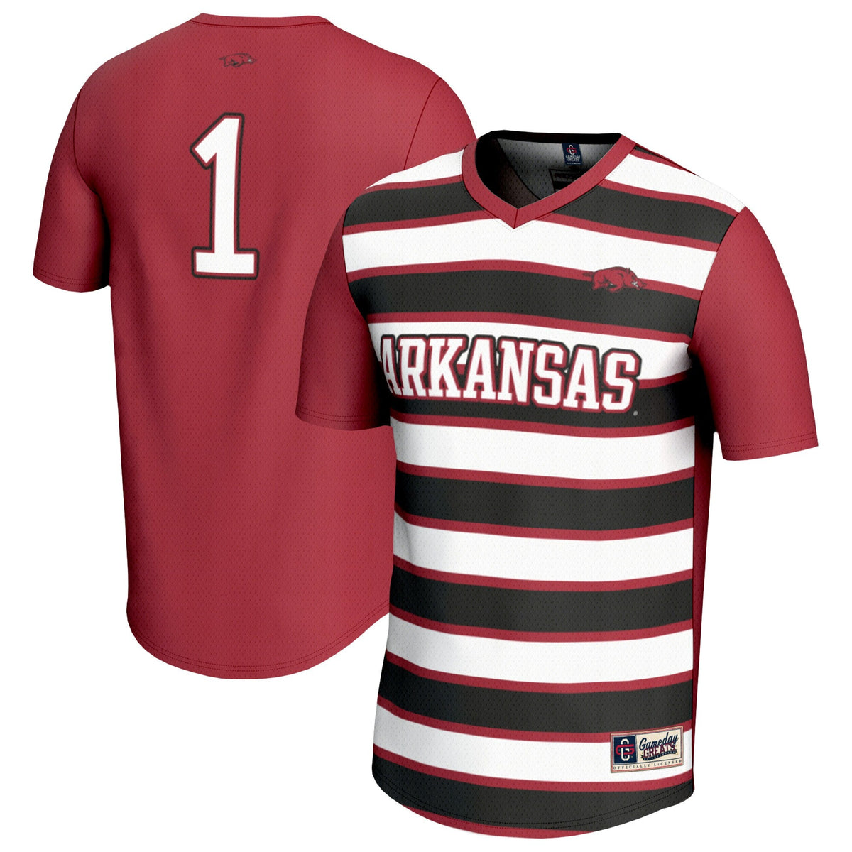 #1 Cardinal Arkansas Razorbacks Lightweight Soccer Fashion Jersey