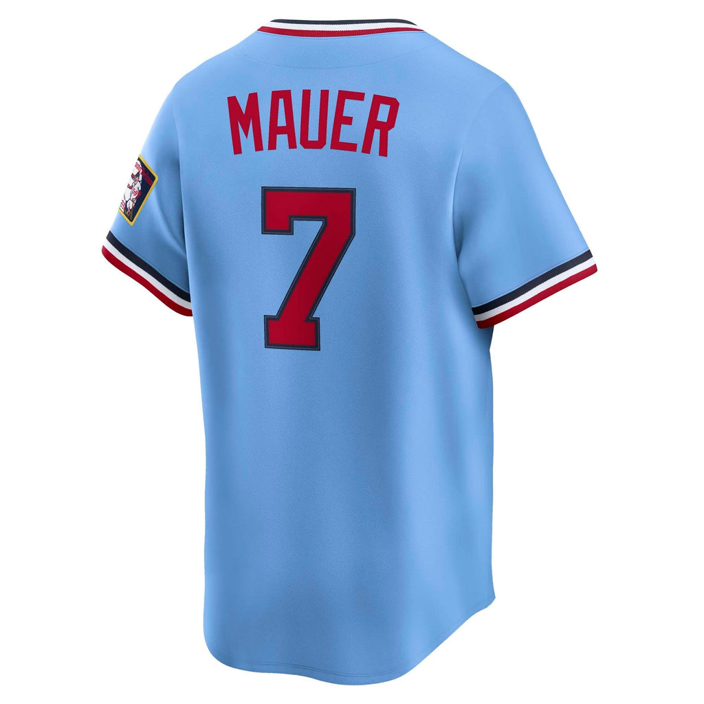 Minnesota Twins Joe Mauer Light Blue Throwback Cooperstown Collection Limited Baseball Jersey