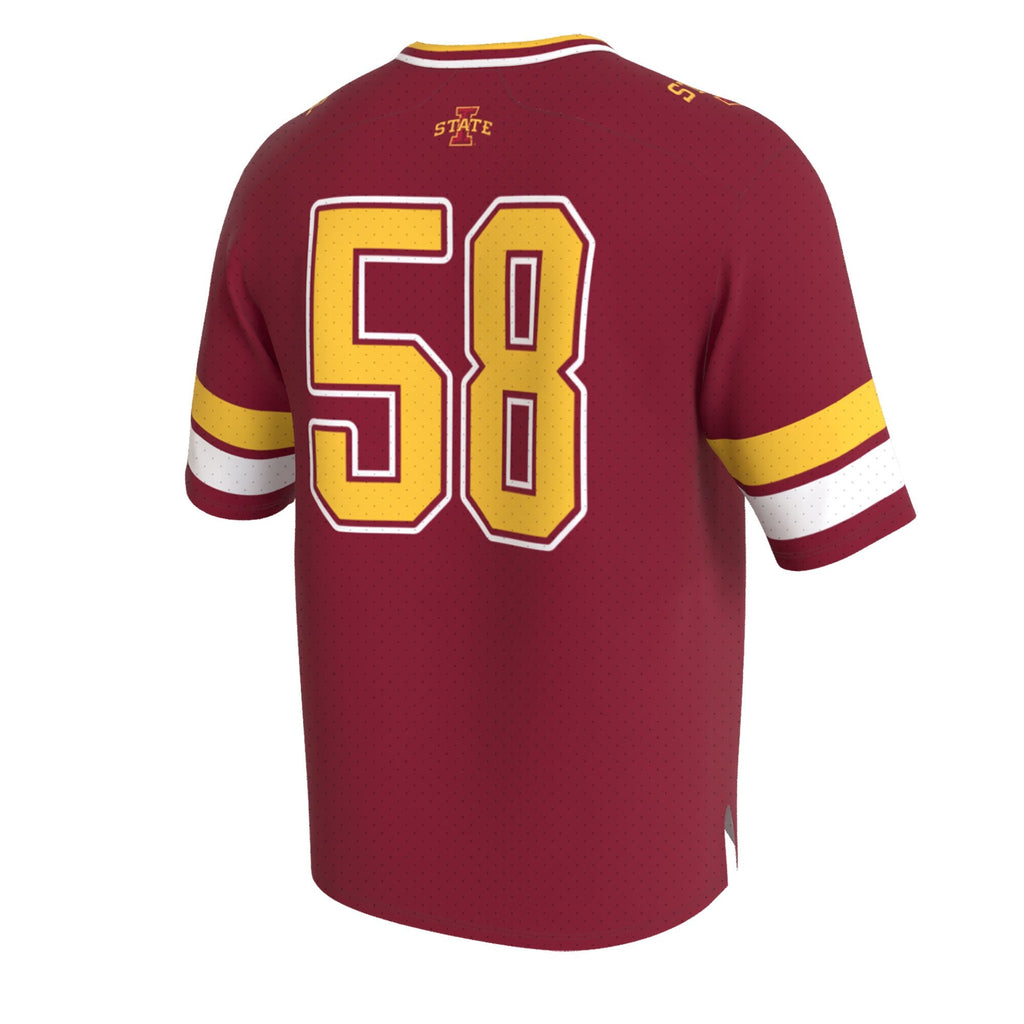 Iowa State Cyclones Lightweight Collegiate Football Fashion Jersey - Cardinal
