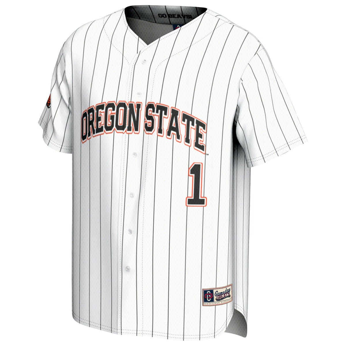 #1 White Oregon State Beavers Lightweight Baseball Fashion Jersey