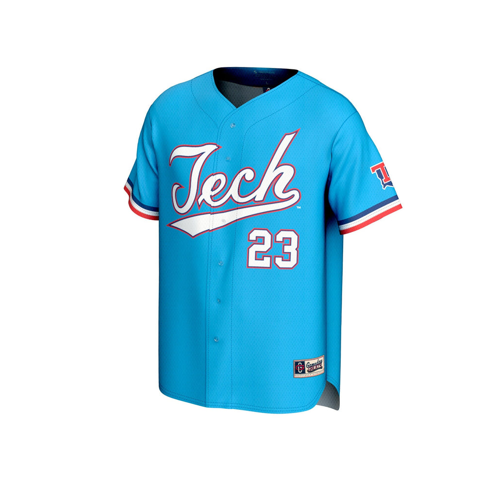 #23 Royal Louisiana Tech Bulldogs Lightweight Collegiate Baseball Fashion Jersey