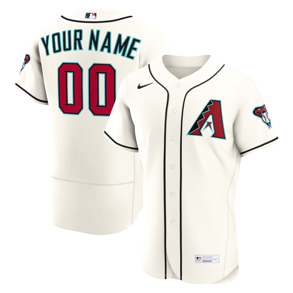 Arizona Diamondbacks Cream Home Custom Baseball Jersey