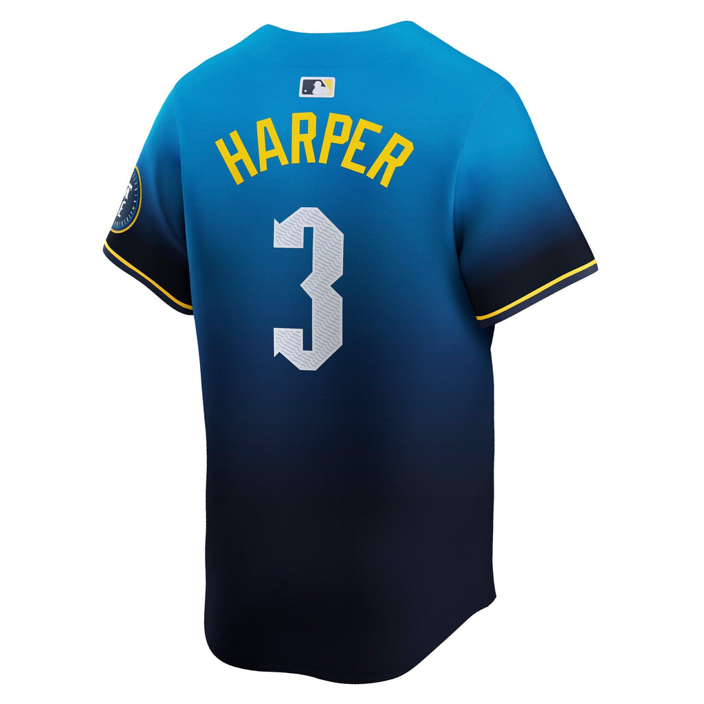 Philadelphia Phillies Bryce Harper Blue City Connect Limited Player Baseball Jersey