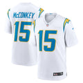 Los Angeles Chargers Ladd McConkey White Game Football Jersey