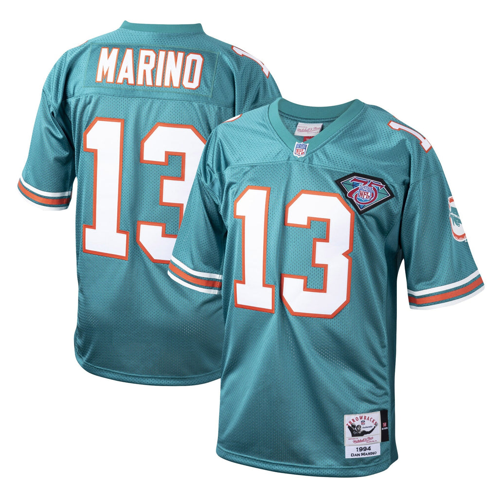Miami Dolphins 1994 Dan Marino Aqua Throwback Retired Player Football Jersey