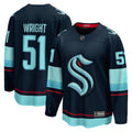 Seattle Kraken Shane Wright Deep Sea Blue Home Breakaway Player Hockey Jersey