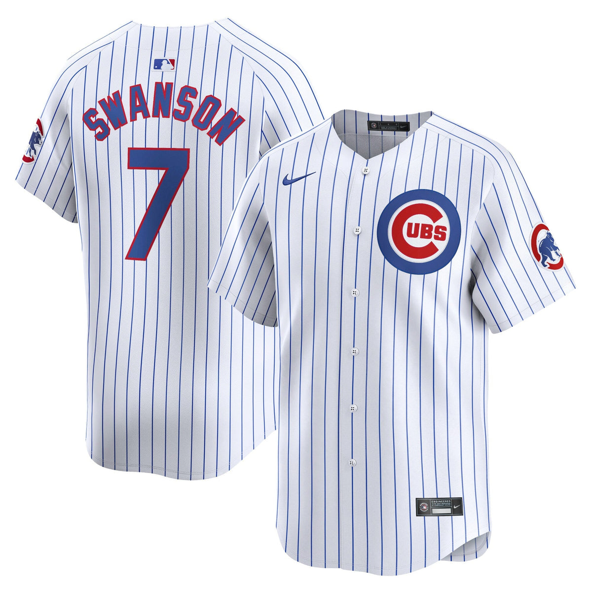 Chicago Cubs Dansby Swanson White Home Limited Player Baseball Jersey
