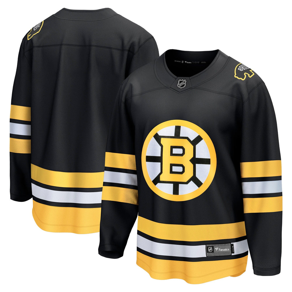 Boston Bruins Black Anniversary Home Breakaway Hockey Jersey