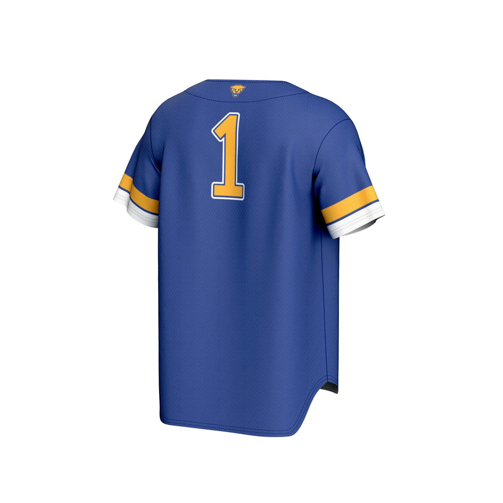 #1 Royal Pitt Panthers Lightweight Collegiate Baseball Fashion Jersey