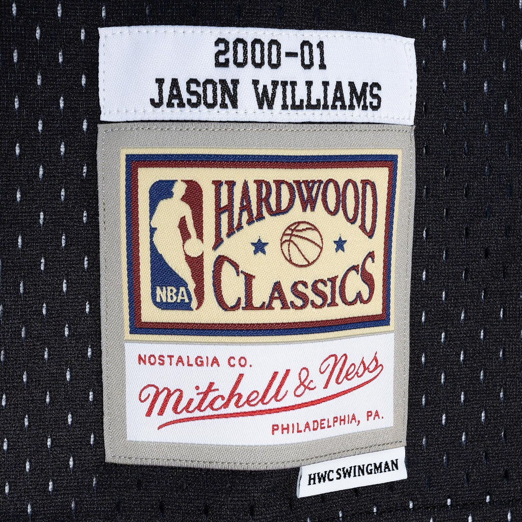 Sacramento Kings Jason Williams 2000 Split Swingman Jersey - Black/Purple
