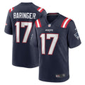New England Patriots Bryce Baringer Navy Team Game Football Jersey