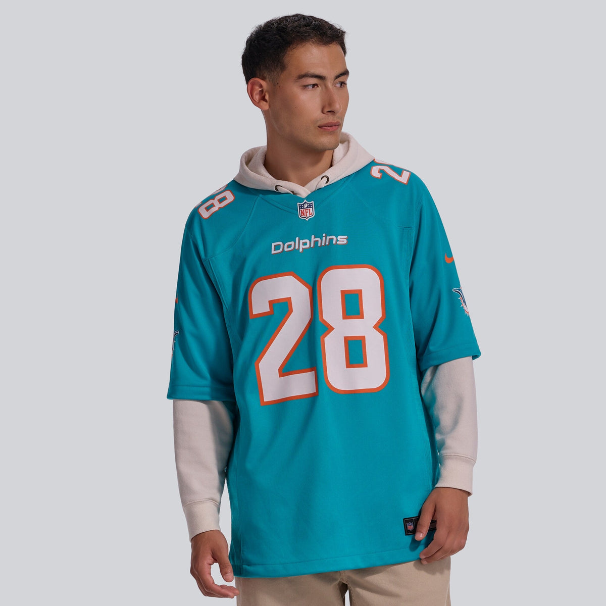 Miami Dolphins Devon Achane Aqua Player Game Football Jersey