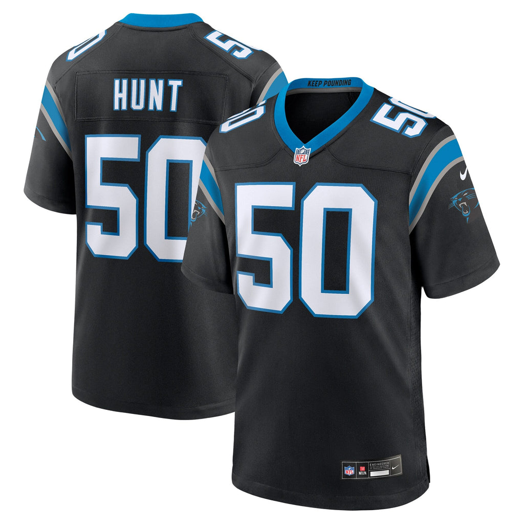Carolina Panthers Robert Hunt Black Game Football Jersey